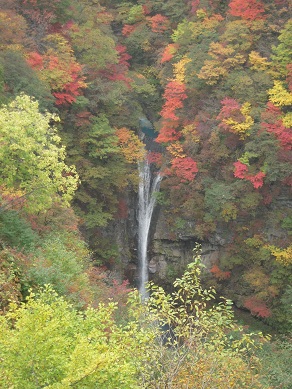 栃木　那須　駒止の滝　こまどめのたき　紅葉